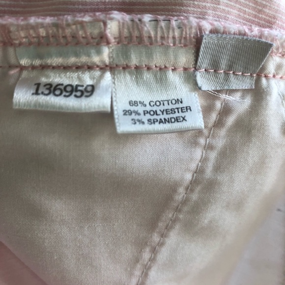 Ann Taylor blush pink pinstripe Capri Pants - Picture 6 of 7